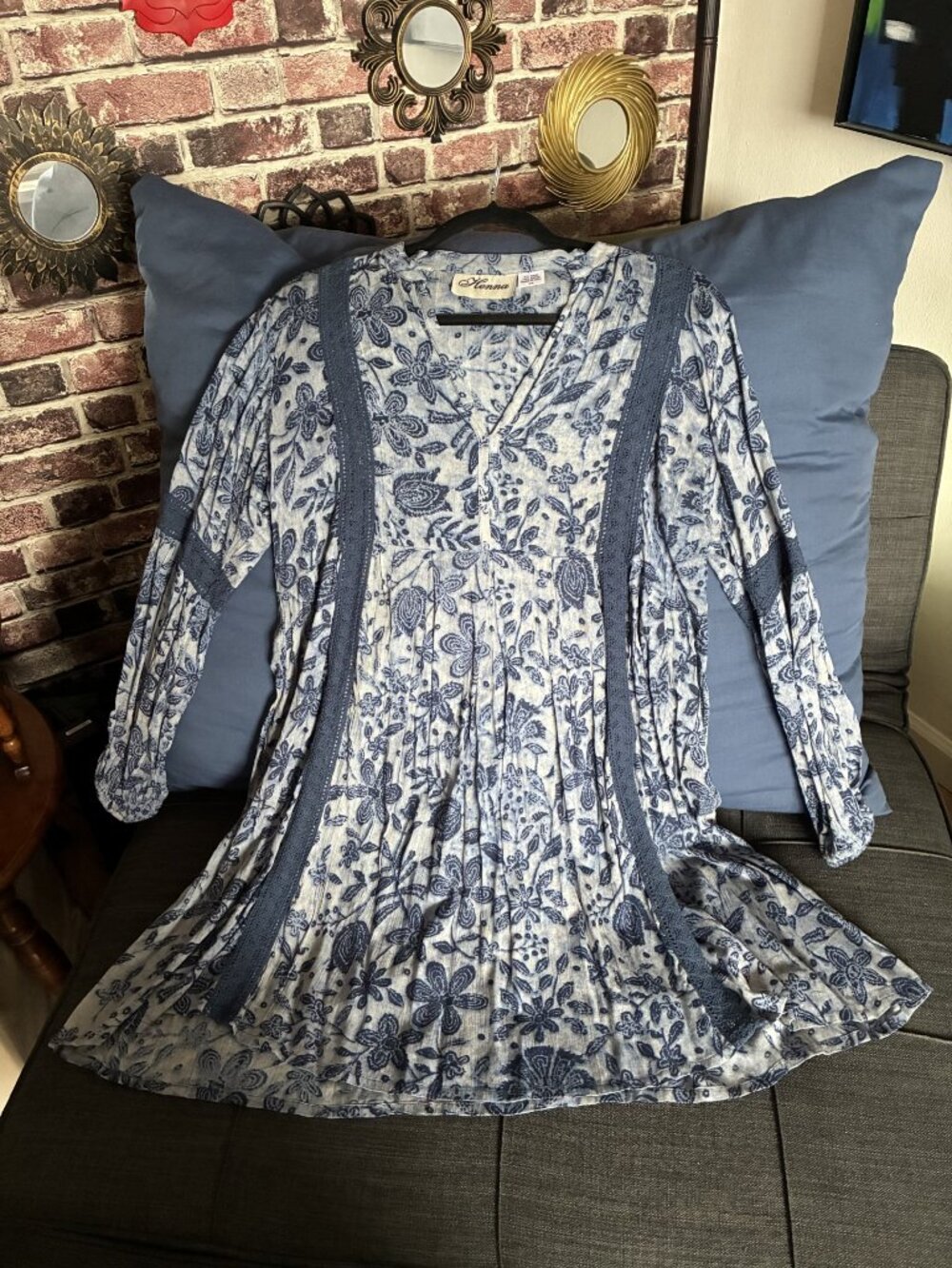 Gorgeous Rayon Dress. Made in India. Size S/M